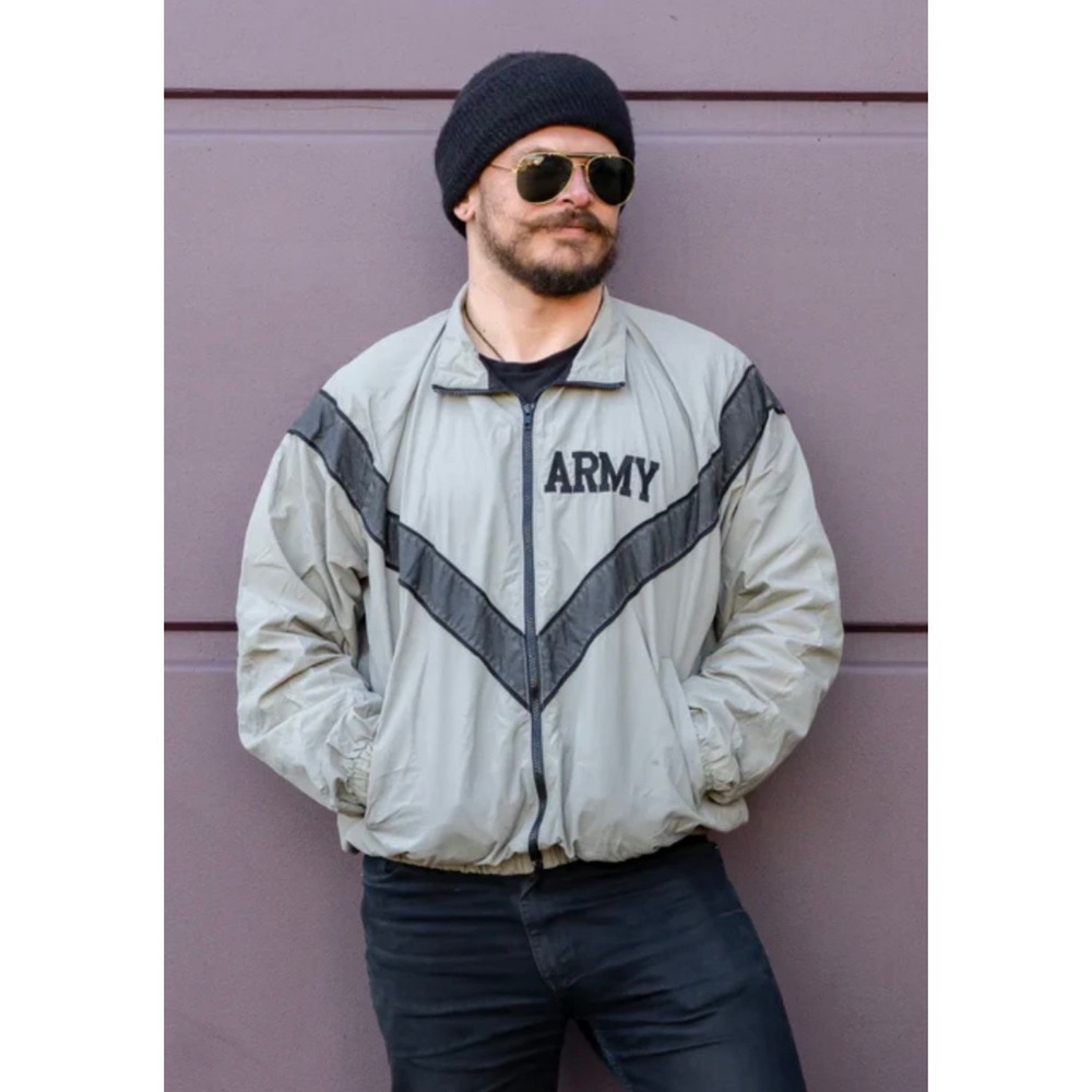 US Army Jacket IPFU Reflective Training Vintage Gear Men's Size Medium Workout
